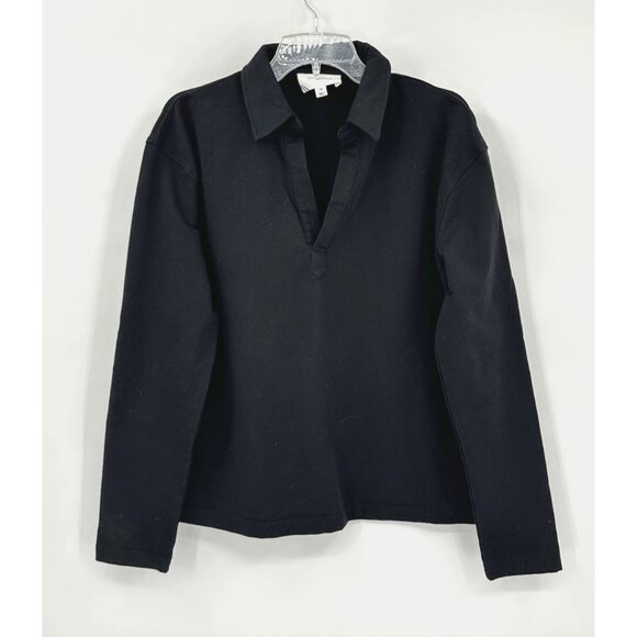 TUCKERNUCK POMANDER PLACE shirt top bradley polo knit popover black casual M - Picture 1 of 6